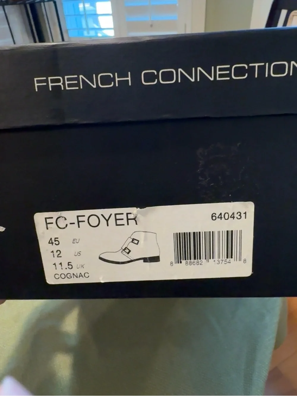 NWT French Connection FC Foyer Cognac Leather Double Monk Strap Boots Size 12